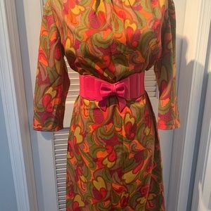 Vintage handmade/sewn floral sheath dress